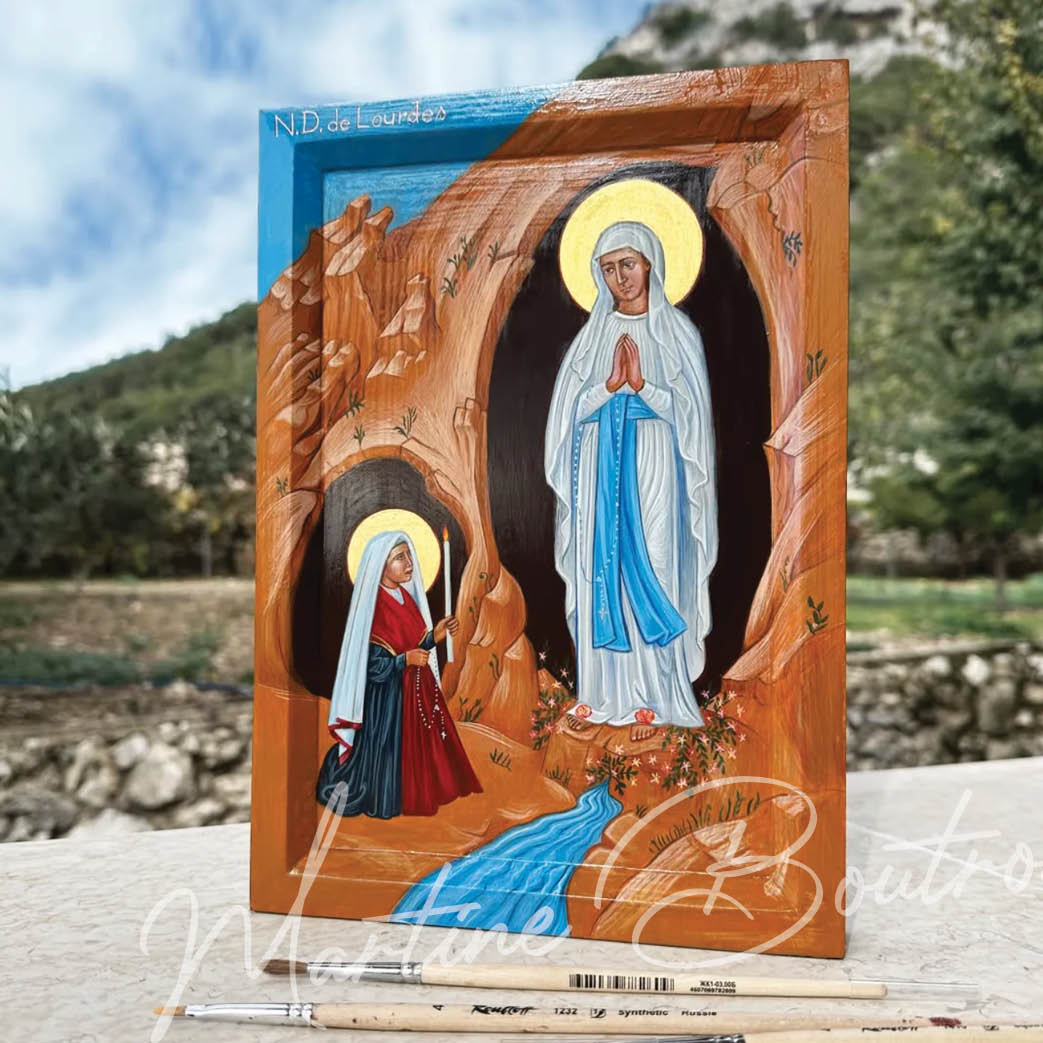 Notre Dame De Lourdes Icon
